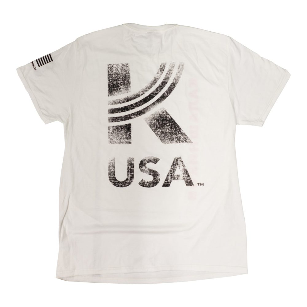 Kalashnikov USA White Grunge T-Shirt - back