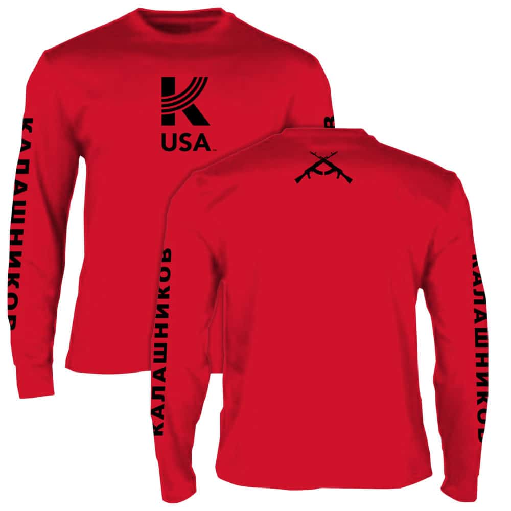 KUSA Red Long Sleeve Shirt - front and rear