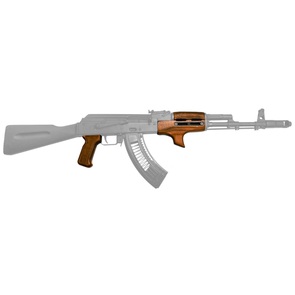 Rust Orange Sharkfin M-Lok furniture set for KR-103 and AK rifles