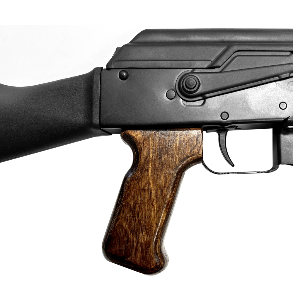 Walnut Sharkfin M-Lok pistol grip for KR-103 and AK rifles