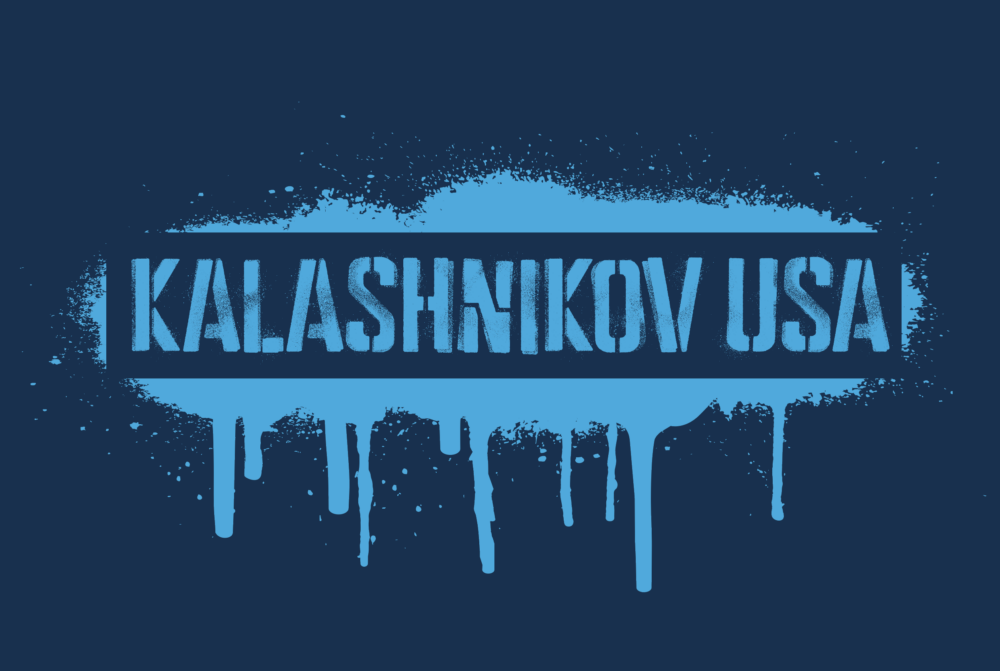 kalashnikov usa kr-103 spray paint t-shirt navy blue front