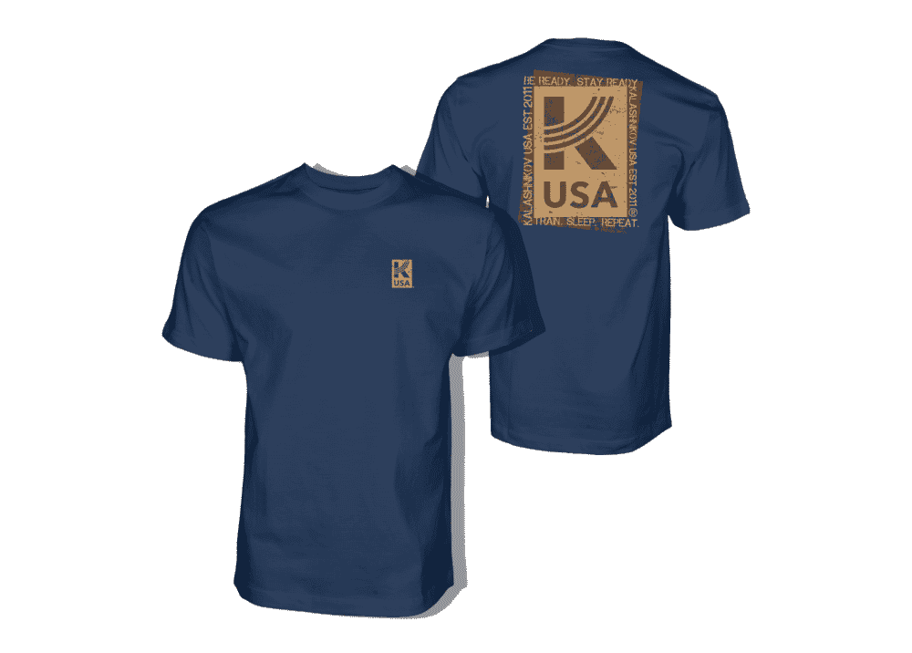 navy blue passport t-shirt of Kalashnikov USA