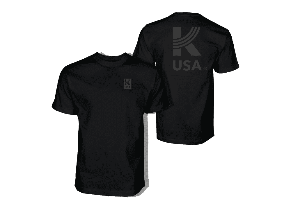 stealth black logo t-shirt of Kalashnikov USA