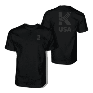 stealth black logo t-shirt of Kalashnikov USA